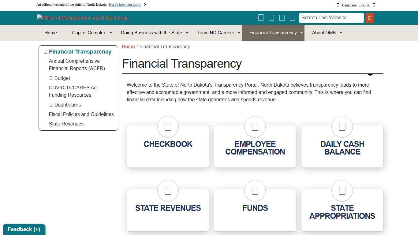Financial Transparency | Office of Management and Budget North Dakota